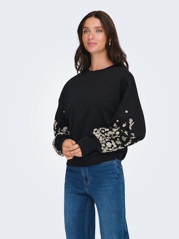 ONLY Sweatshirt 'ONLBROOKE' in Schwarz: Vorderseite