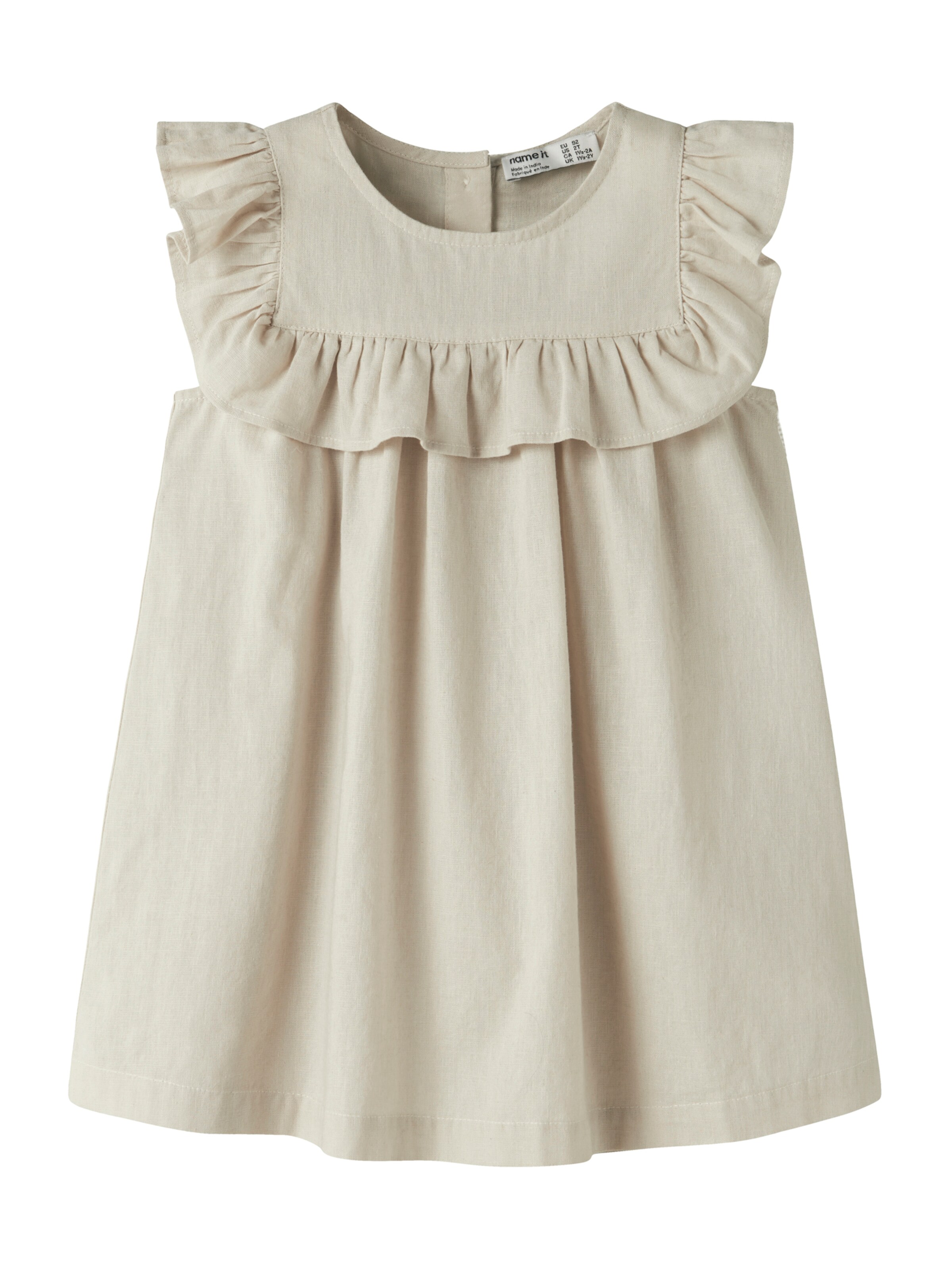 NAME IT Jurk 'NMFFALINNEN' in Grijs: voorkant