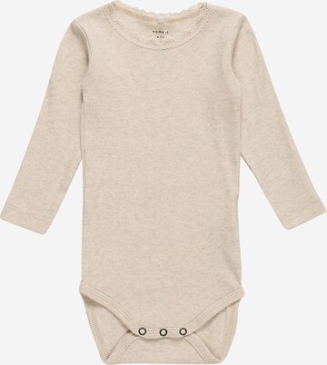 Tutina / body per bambino 'Kab' di NAME IT in beige: frontale