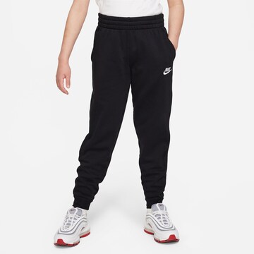 Nike Sportswear Tapered Pants 'Club' in Black: front