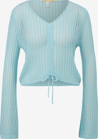 Pull-over QS en bleu : devant