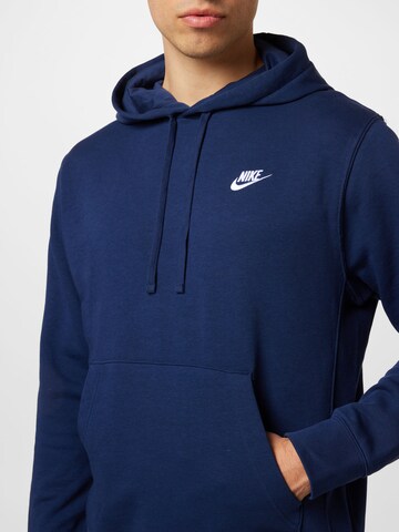 Nike Sportswear Regular fit Μπλούζα φούτερ 'Club' σε μπλε