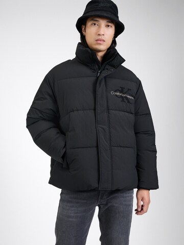 Calvin Klein Jeans Winter jacket 'CHENILLE' in Black: front