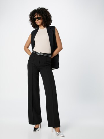 Karen Millen Szeroka nogawka Spodnie w kant w kolorze czarny