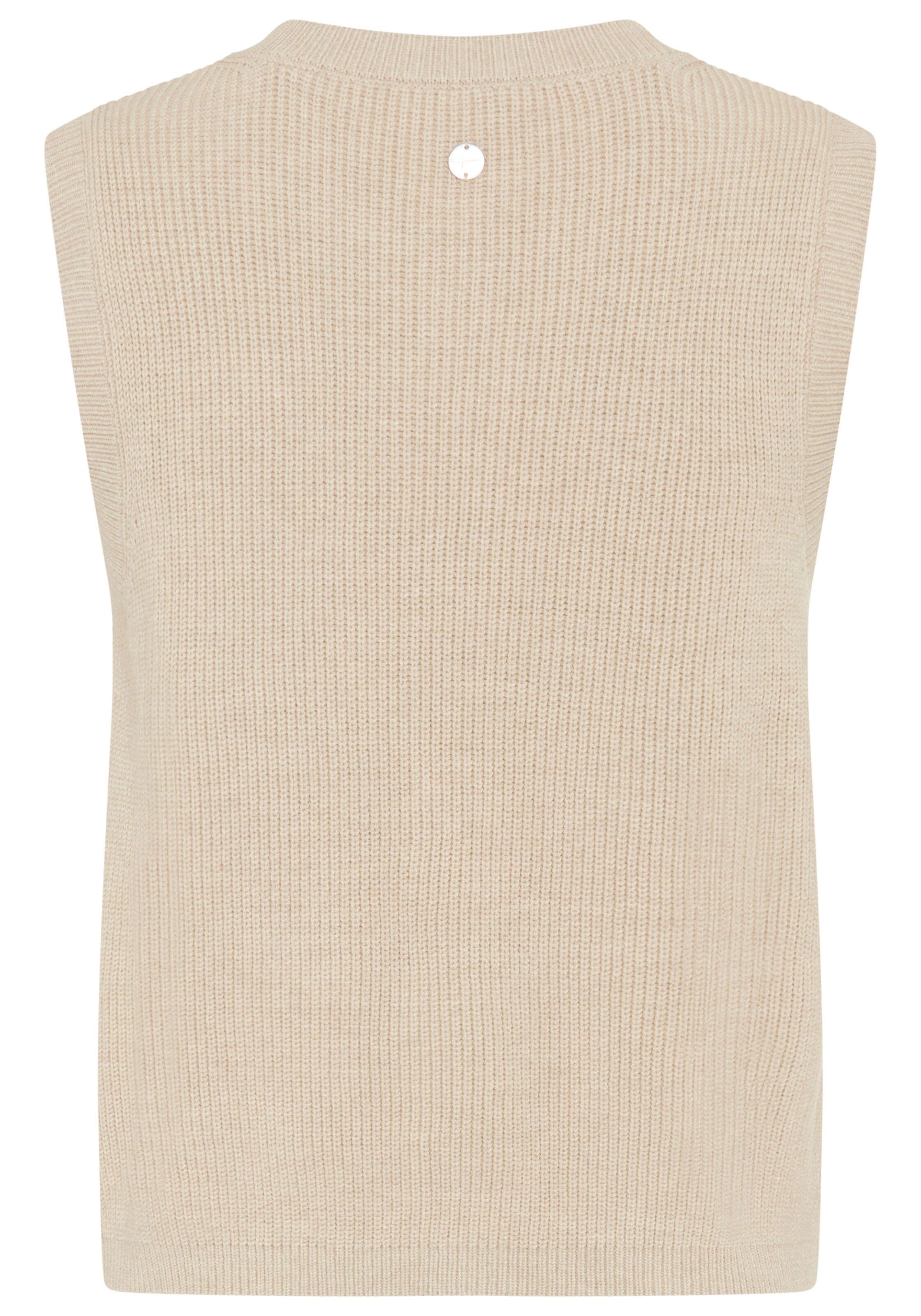 Tamaris Knitted Vest in Beige
