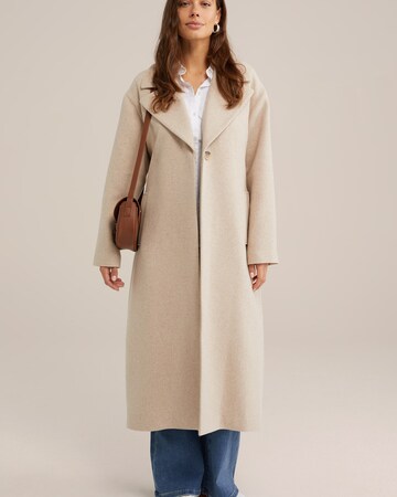 WE Fashion Between-seasons coat 'Een' in Beige: front