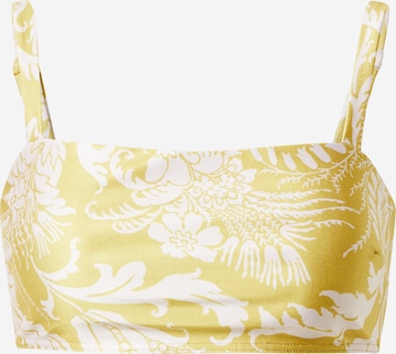 Ted Baker - Bandeau Top de biquíni 'RASMINE' em amarelo: frente