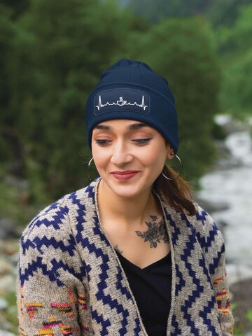 Youth Designz Beanie 'Heartbeat Kaffee' in Blue