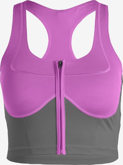 ADIDAS BY STELLA MCCARTNEY Top deportivo 'Two-Tone Zipped Crop' en gris oscuro, Vista del producto