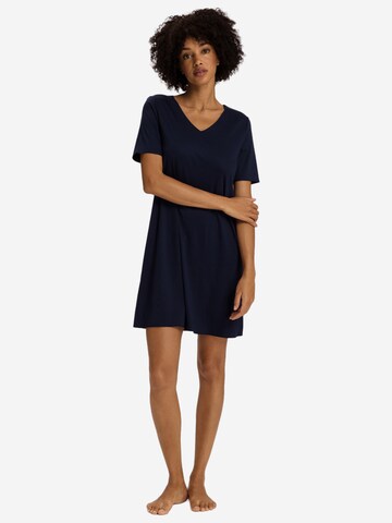 Hanro Nightgown 'Cotton Silk' in Blue