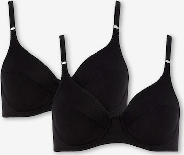 BeeDees Bra 'Bügel-BH Rock'n'Roll W (2-er Pack)' in Black: front