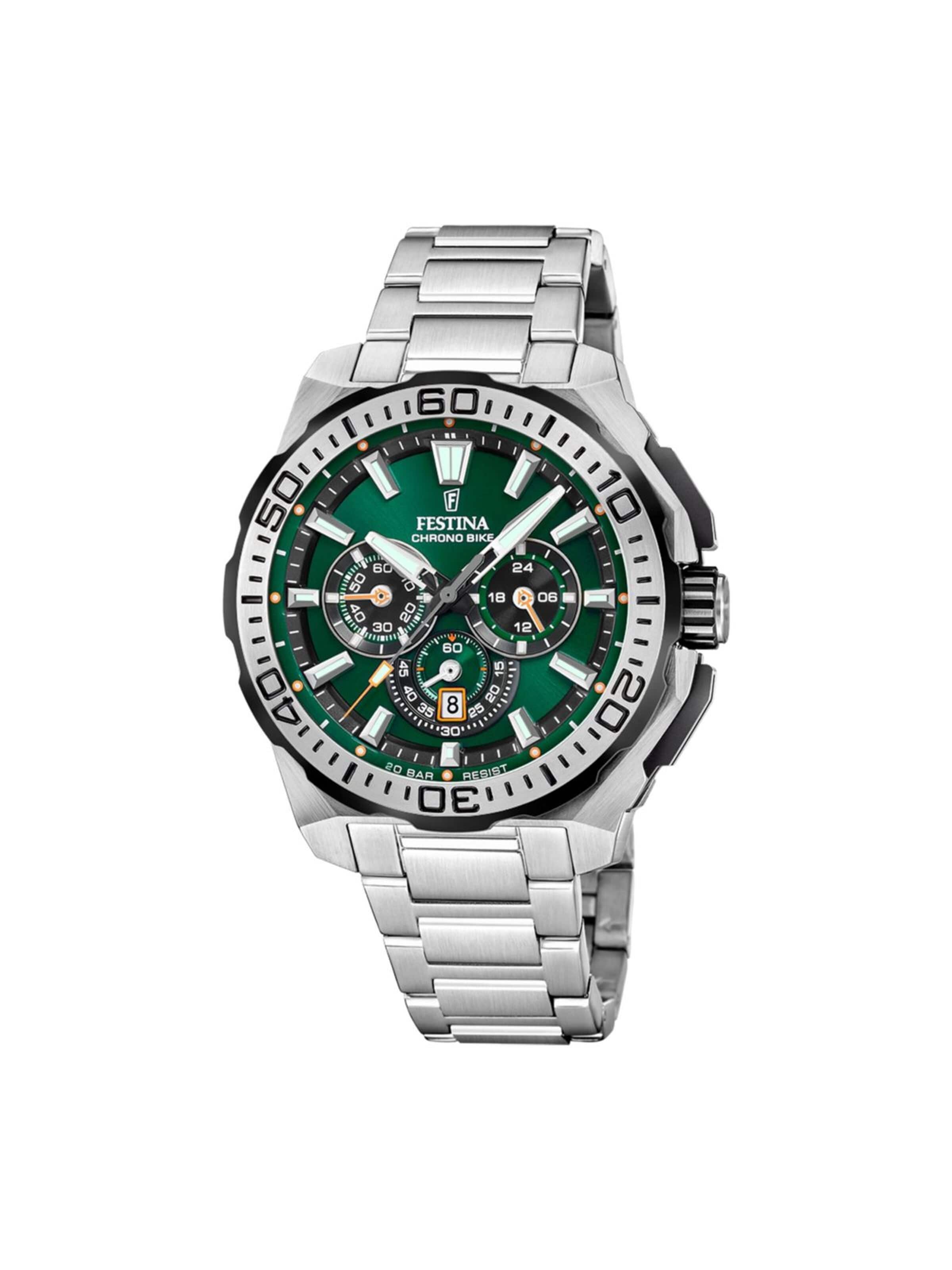 Montre à affichage analogique 'Chrono Bike' FESTINA en vert : devant