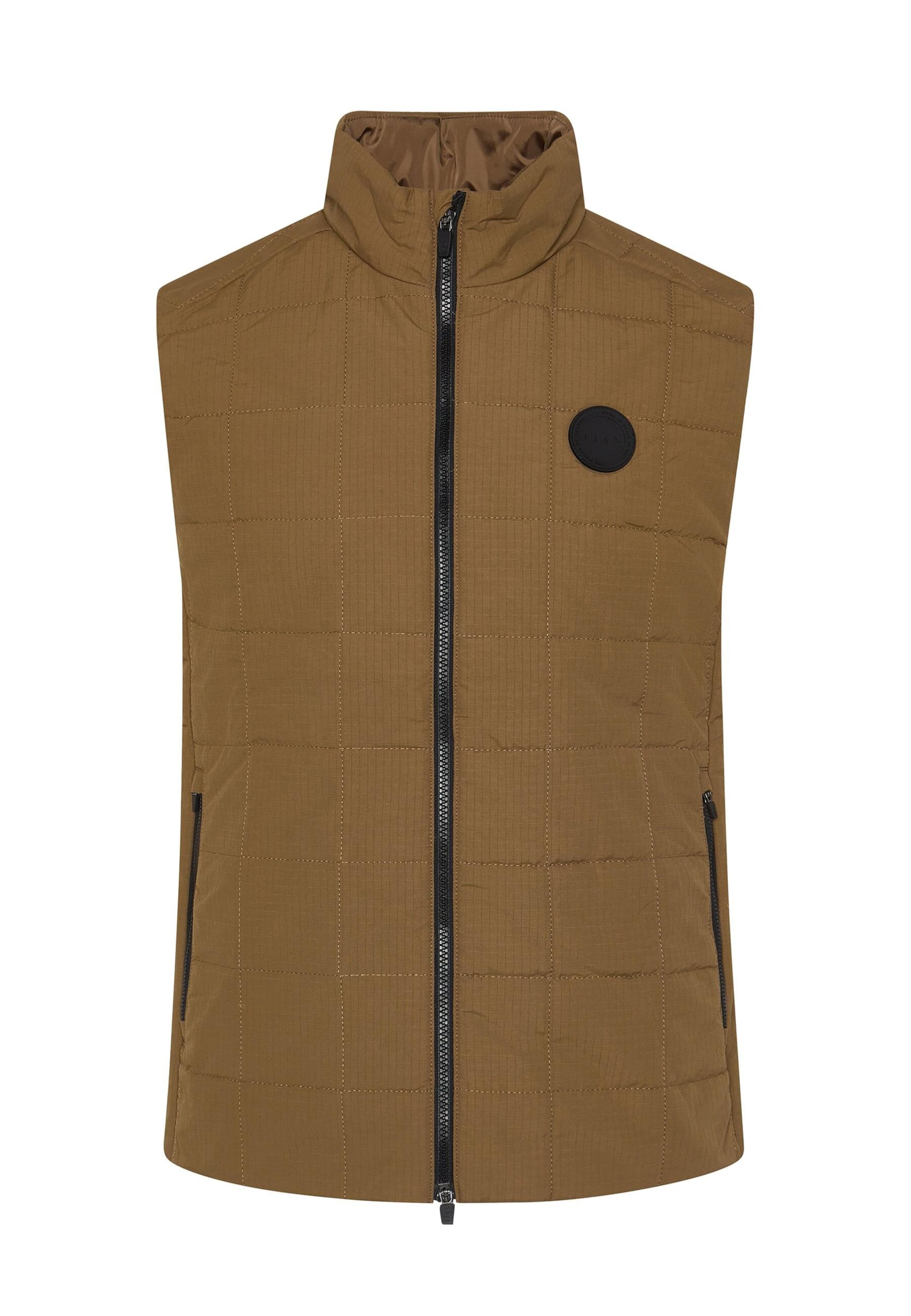 Born Living Yoga Vest 'Merrit' in Brown: front