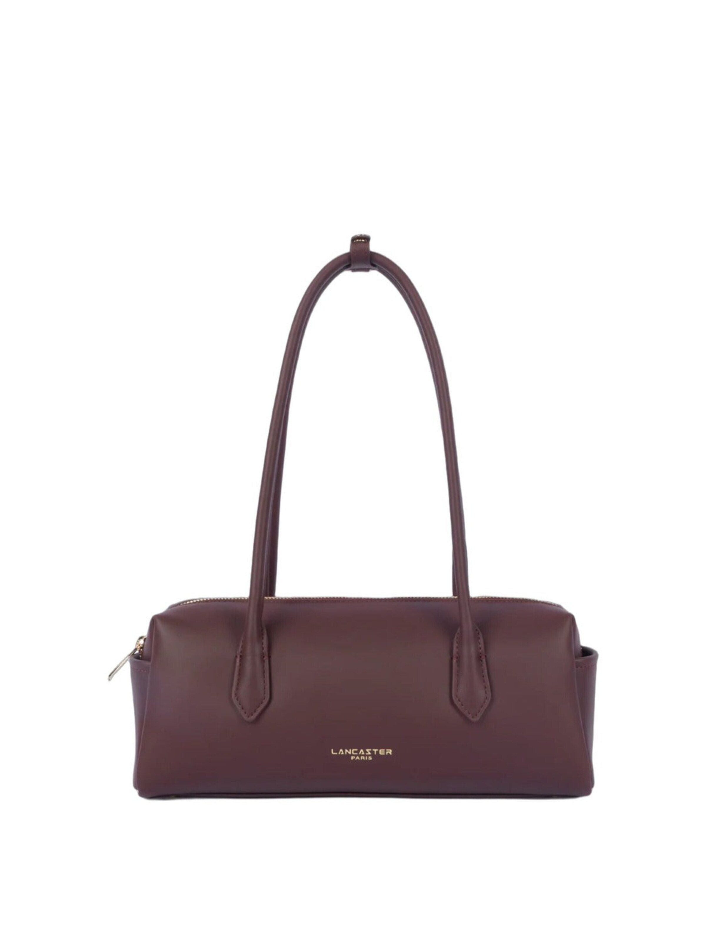 LANCASTER Paris Чанта за през рамо тип преметка 'Lancaster Sac trotteur Zippé Donna Cube Bordeaux Foncé' в лилав: отпред