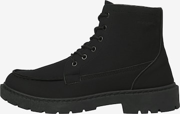JACK & JONES Ботинки на шнуровке в Черный: спереди