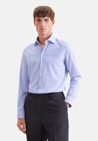 SEIDENSTICKER Slim Fit Hemd in Blau: Vorderseite