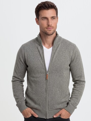 BLEND Knit cardigan 'Norman' in Grey: front