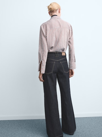 MANGO Широки крачоли Дънки 'Seattle' в синьо