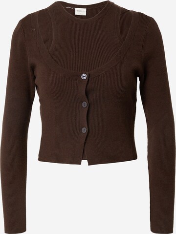 Cardigan Abercrombie & Fitch en marron : devant