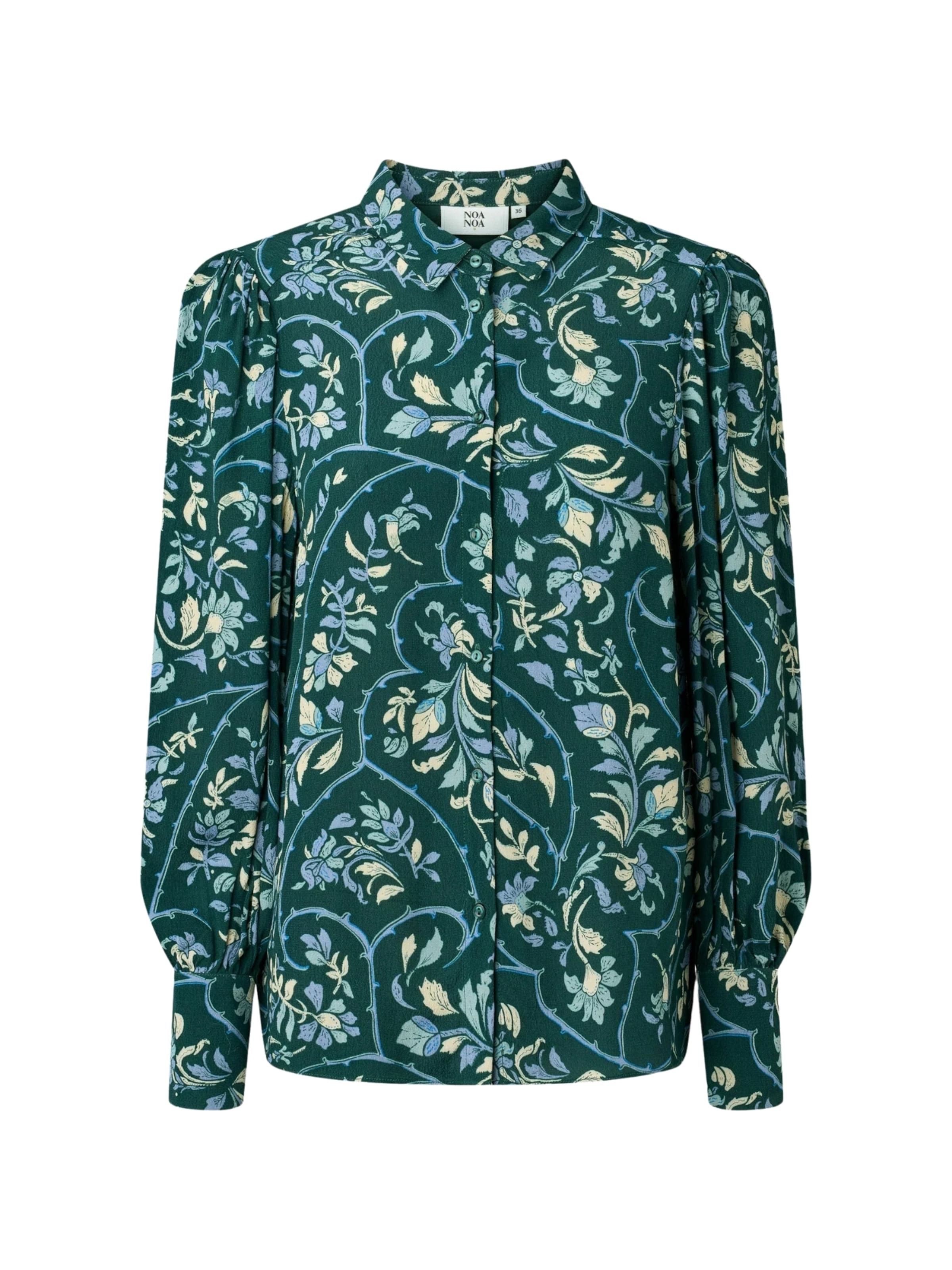Noa Noa Blouse ' Janelle' in Groen: voorkant