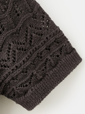 MANGO Strickjacke 'SIKAN' in Braun