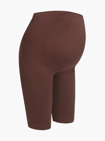 cfab (formerly creamy fabrics) Pants 'Seamless Umstandsshorts mit hohem Bund' in Brown: front