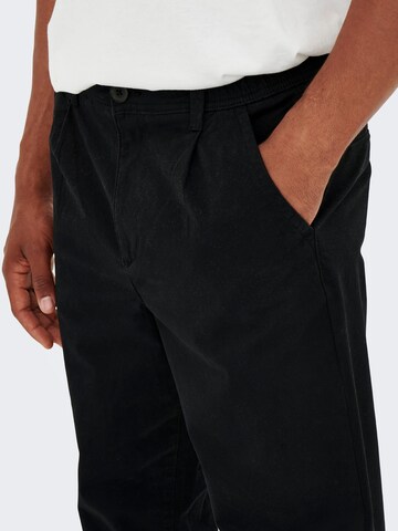 Regular Pantalon à pince 'Cam' Only & Sons en noir
