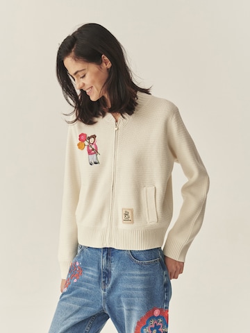 TATUUM Strickjacke 'NOVIE' in Weiß: Vorderseite