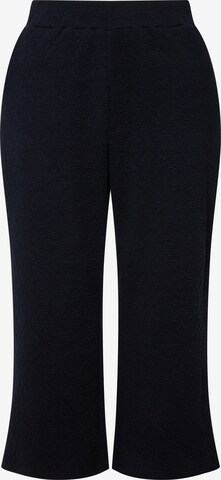 Ulla Popken Wide leg Broek in Blauw: voorkant