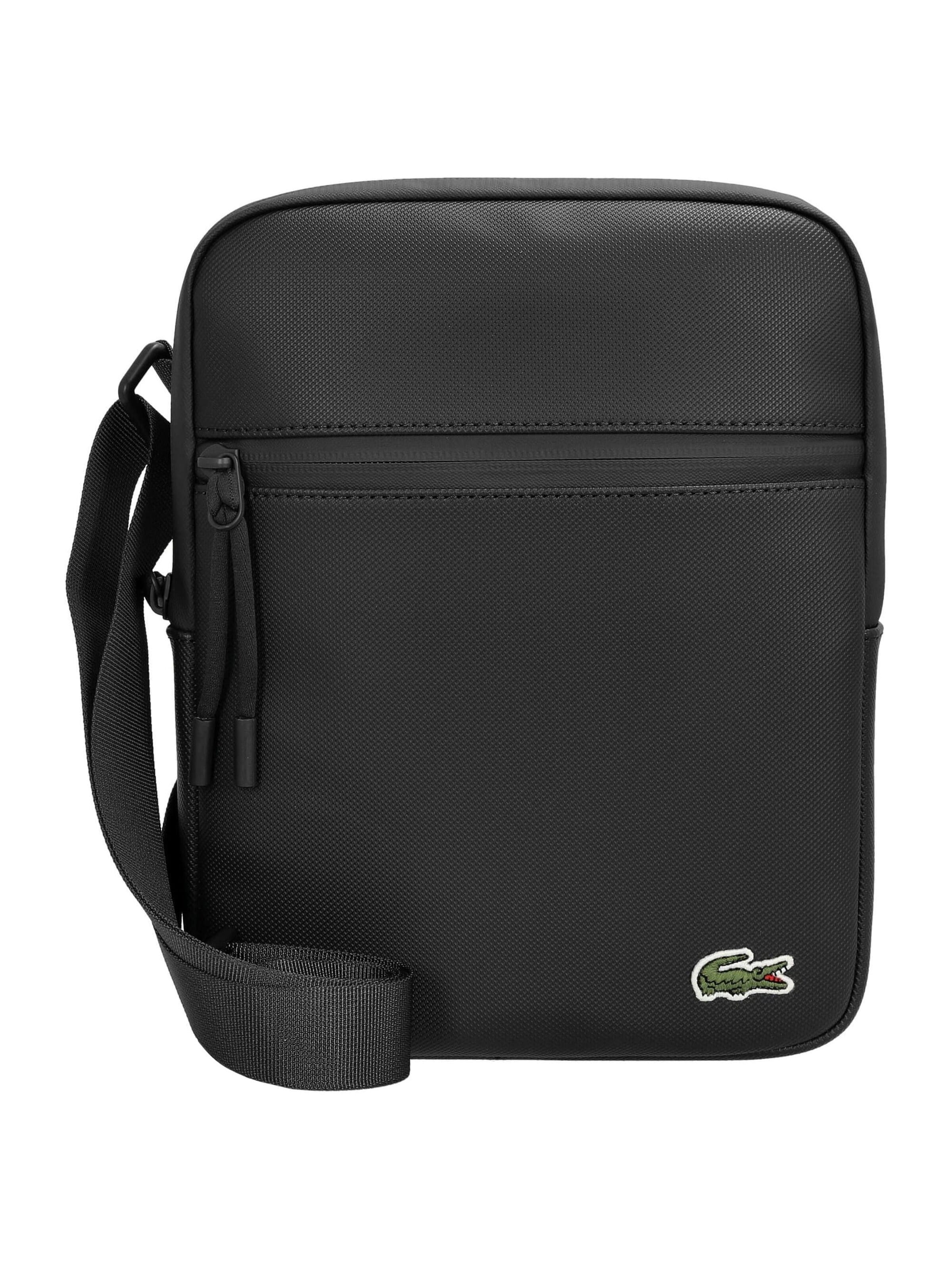 LACOSTE Crossbody Bag 'LCST' in Black: front