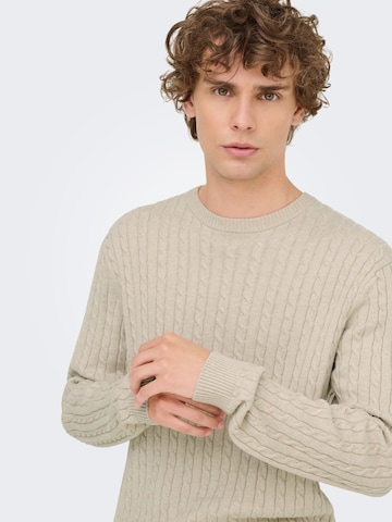 Only & Sons Pullover 'LOUI' i beige