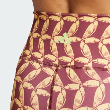 ADIDAS PERFORMANCE Skinny Sports trousers 'Adidas x Farm Rio' in Yellow