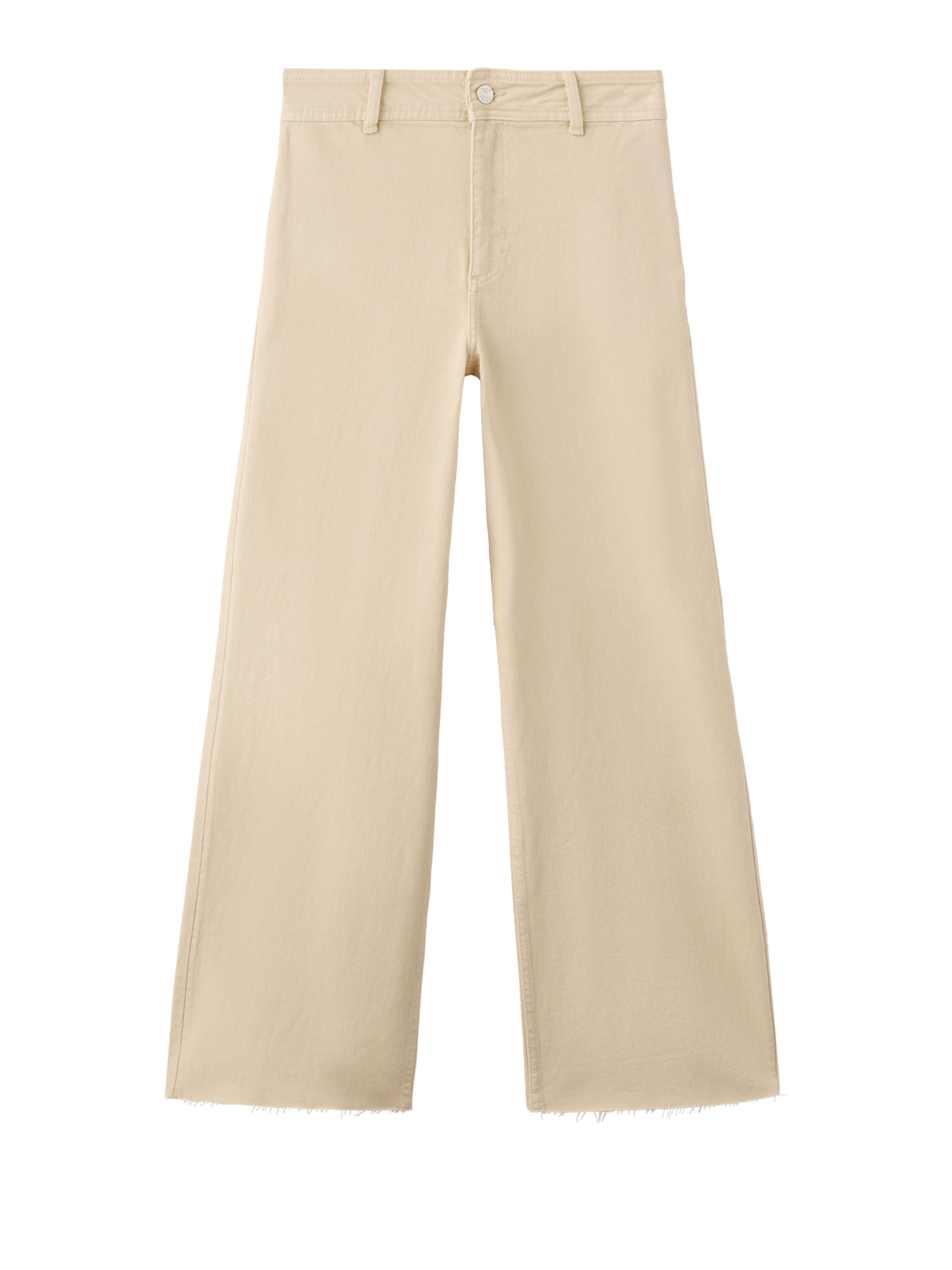 Wide leg Jeans 'CATHERIN' de la MANGO pe bej: față