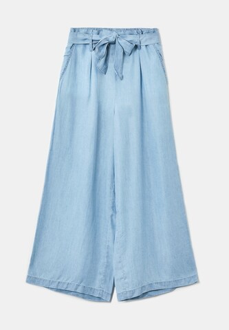 Tally Weijl Wide leg Pleat-Front Pants in Blue