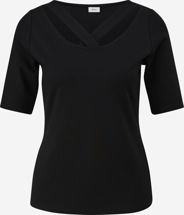 T-shirt s.Oliver BLACK LABEL en noir : devant