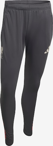 ADIDAS PERFORMANCE - Skinny Pantalón deportivo 'Liverpool FC Tiro 25 Competition' en gris: frente