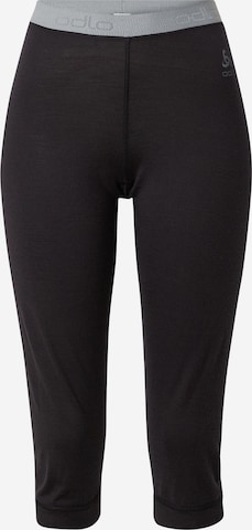 ODLO Skinny Workout Pants in Black: front