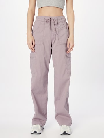 Regular Pantalon cargo HOLLISTER en violet : devant