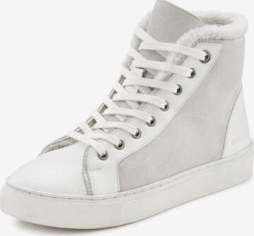 Elbsand Lace-Up Ankle Boots in White: front