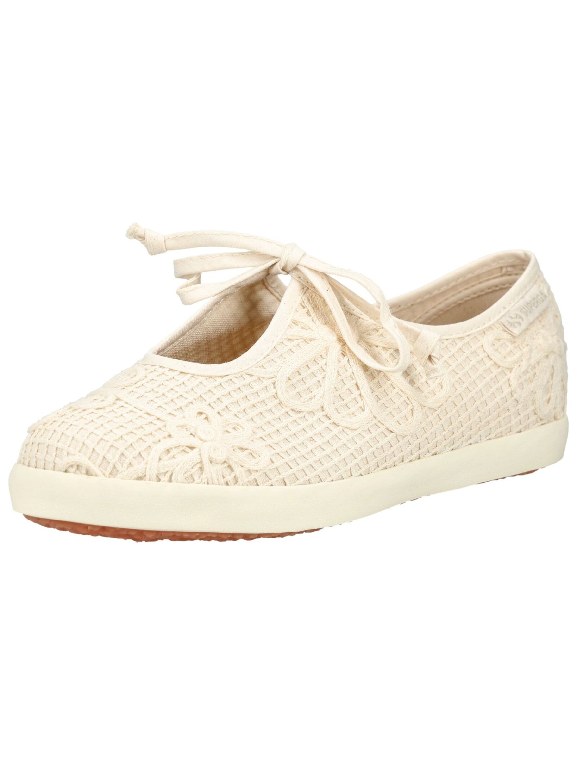 SUPERGA Veterschoen in Beige: voorkant