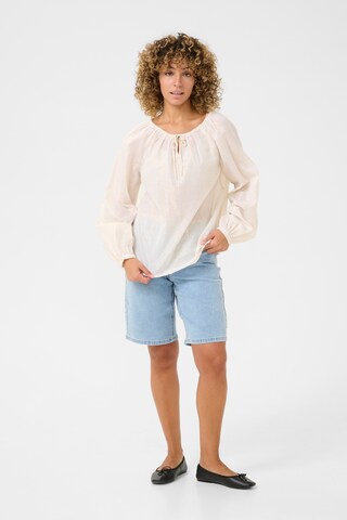 Cream Blouse 'Lesia' in Wit