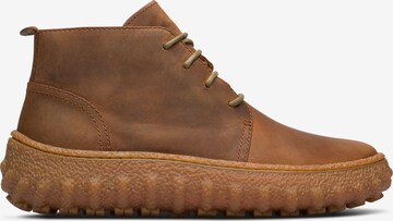 CAMPER Lace-Up Boots 'Crazyhorse Cola' in Brown