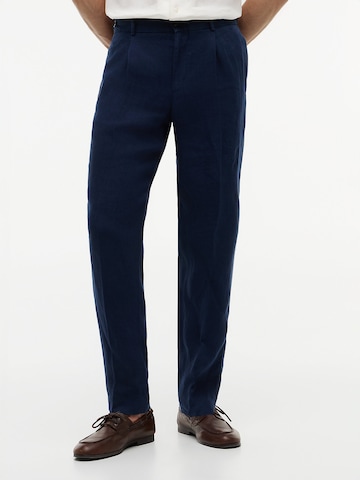 TOMMY HILFIGER Trousers with creases in Blue: front