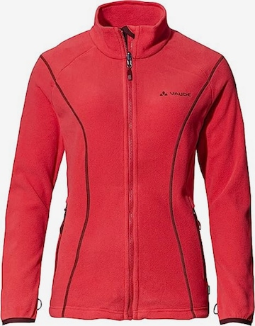 VAUDE Athletic Fleece Jacket 'Rosemoor' in Red: front