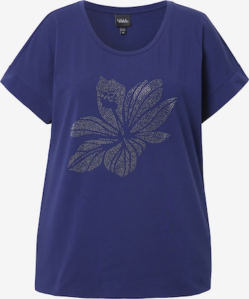 T-shirt Ulla Popken en bleu : devant
