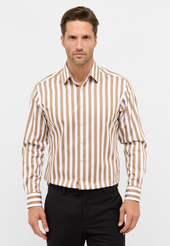 ETERNA Regular fit Zakelijk overhemd in Beige: voorkant
