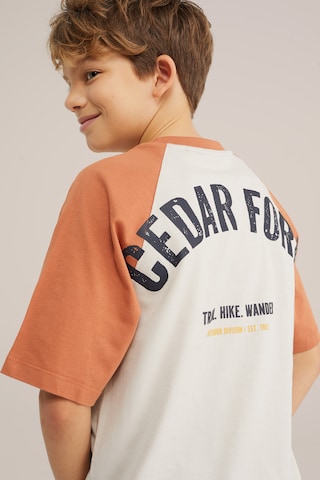 T-Shirt WE Fashion en beige