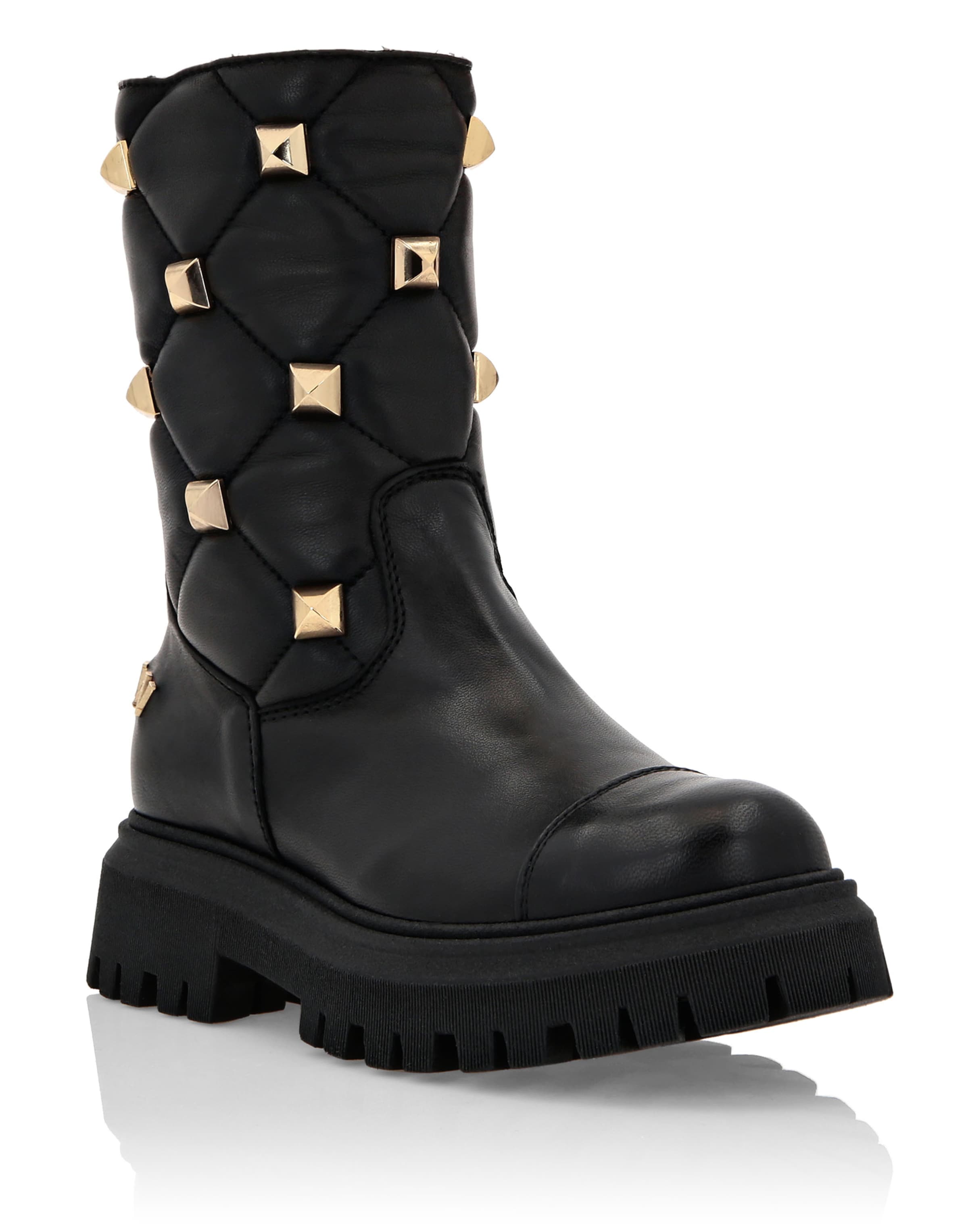 Bottes Philipp Plein en noir : devant