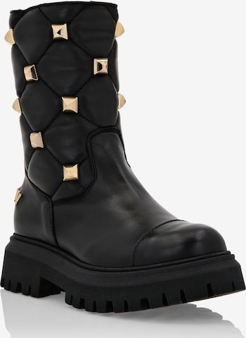 Philipp Plein Stiefel in Schwarz: Vorderseite