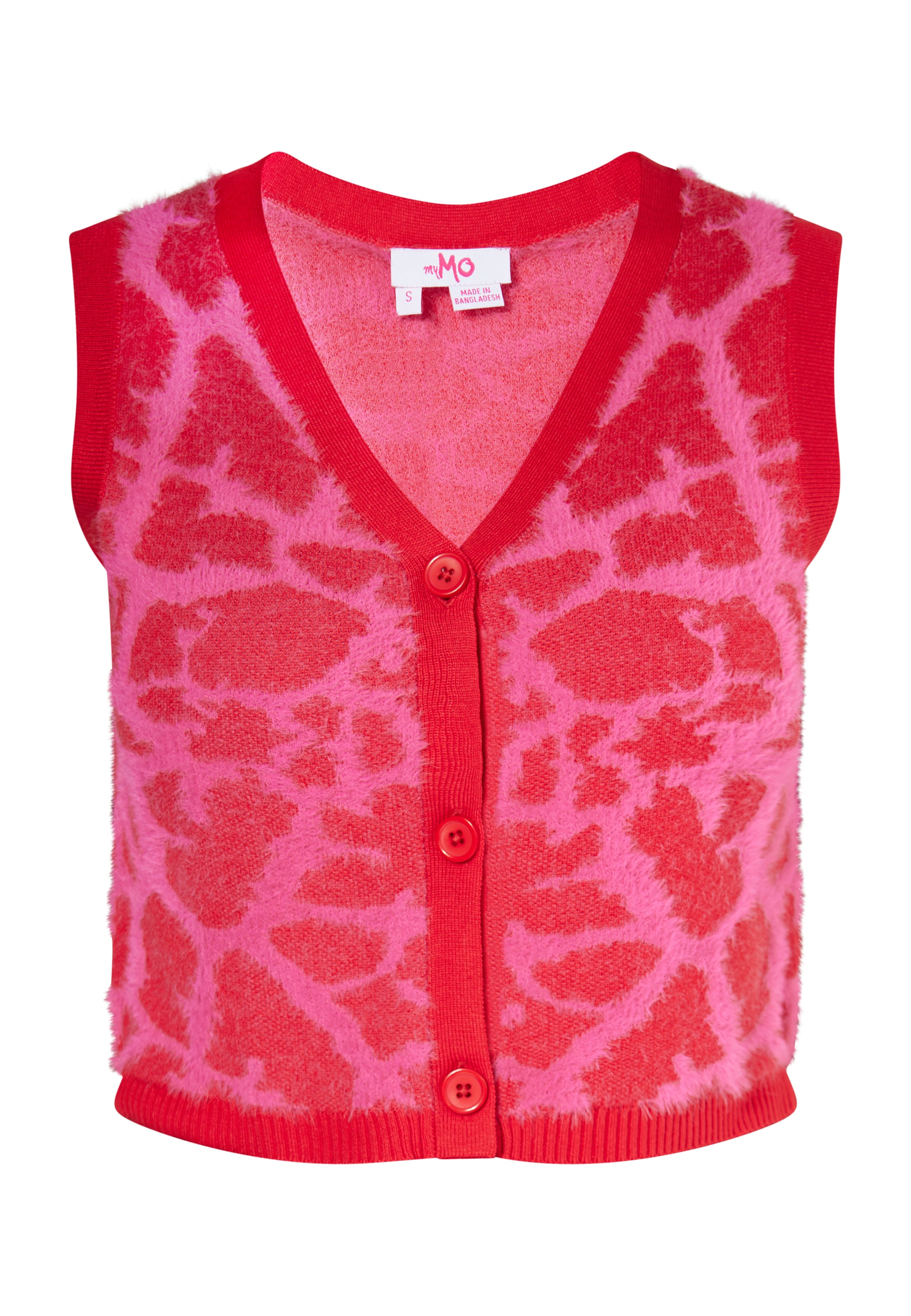 MYMO Strikvest i rød: forside